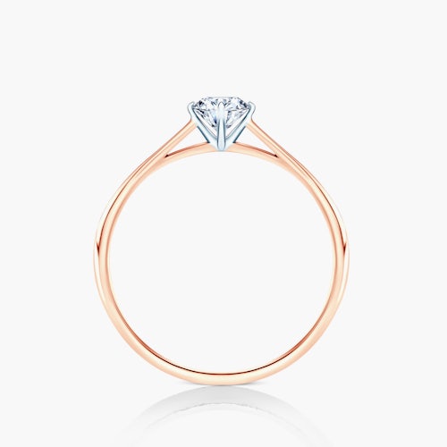 Pierścionek zaręczynowy The Light: dwukolorowe złoto, diament